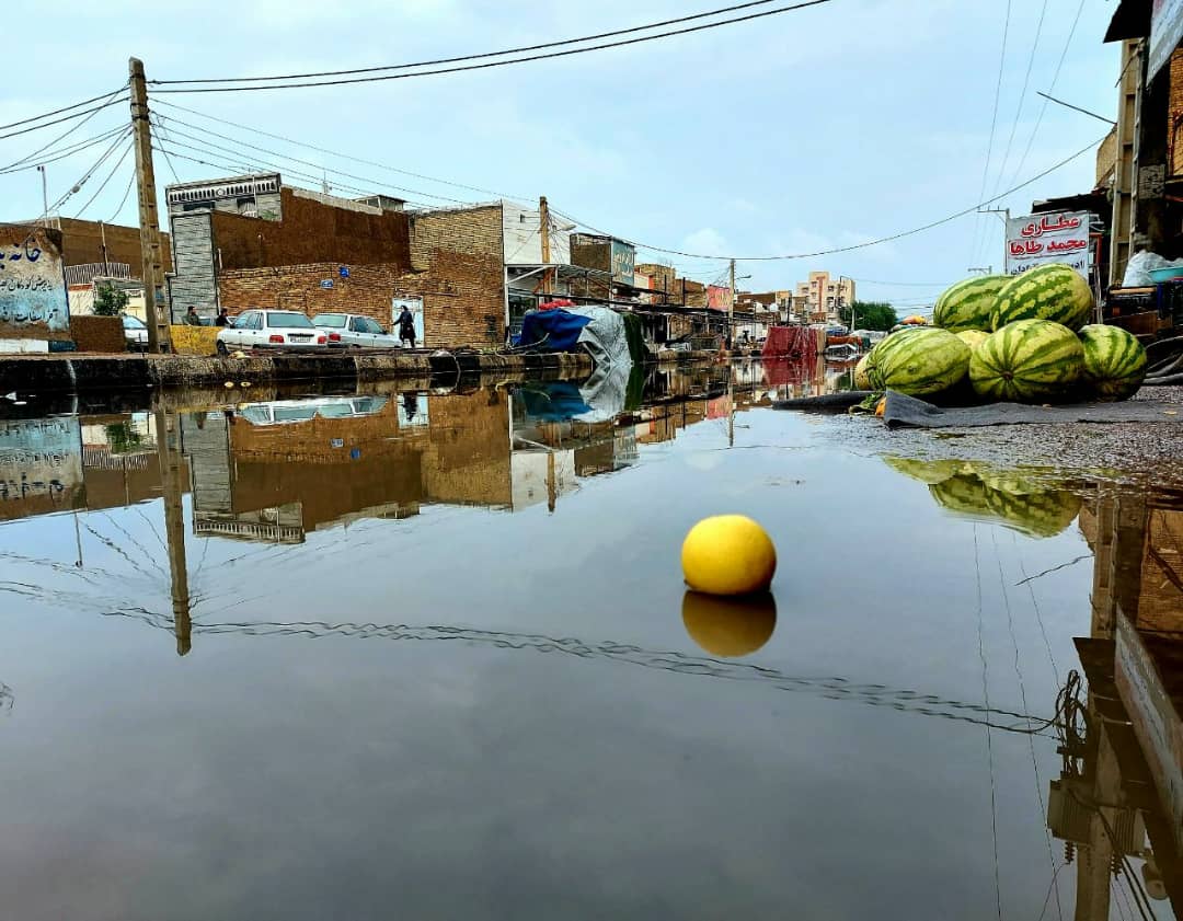 گزارش تصویری از بارندگی اخیر شهر اهواز وآب گرفتگی معابر در سطح شهر 
