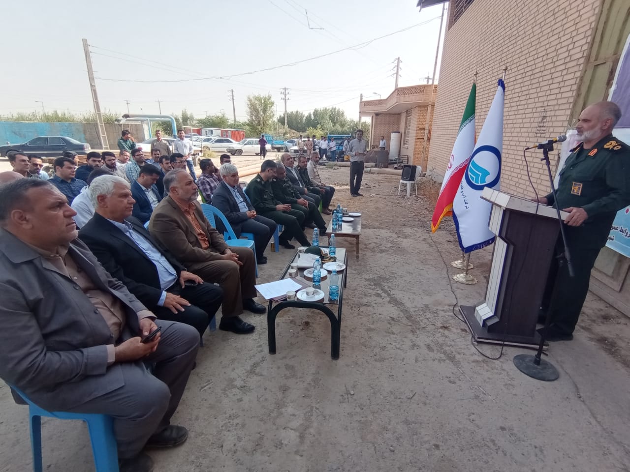 آئین کلنگ زنی پروژه آبرسانی به 22 روستاهای رامشیر باحضور حاج ابراهیم متینیان، مدیرعامل شرکت آب و فاضلاب خوزستان و فرمانده قرارگاه کربلا