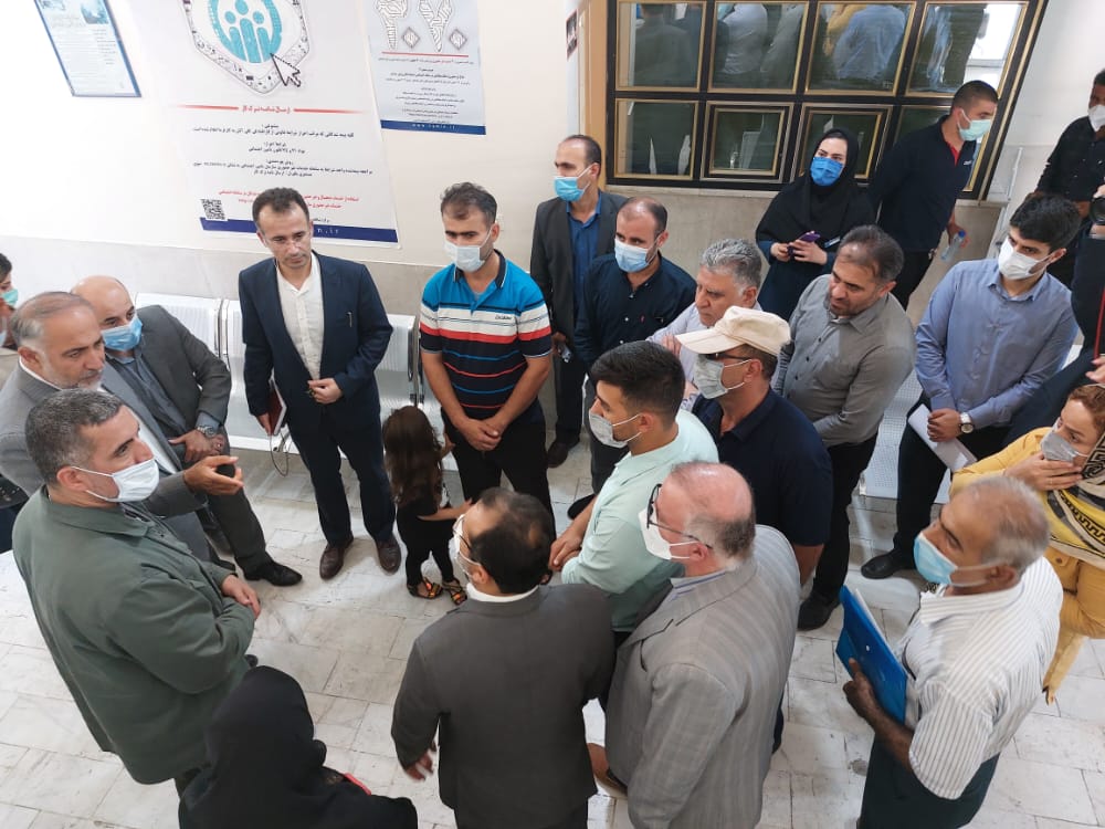 بازدید مدیرکل و مدیریت درمان تأمین اجتماعی خوزستان باحضور حاج ابراهیم متینیان از سازمان تأمین‌اجتماعی و درمانگاه شهدای رامهرمز