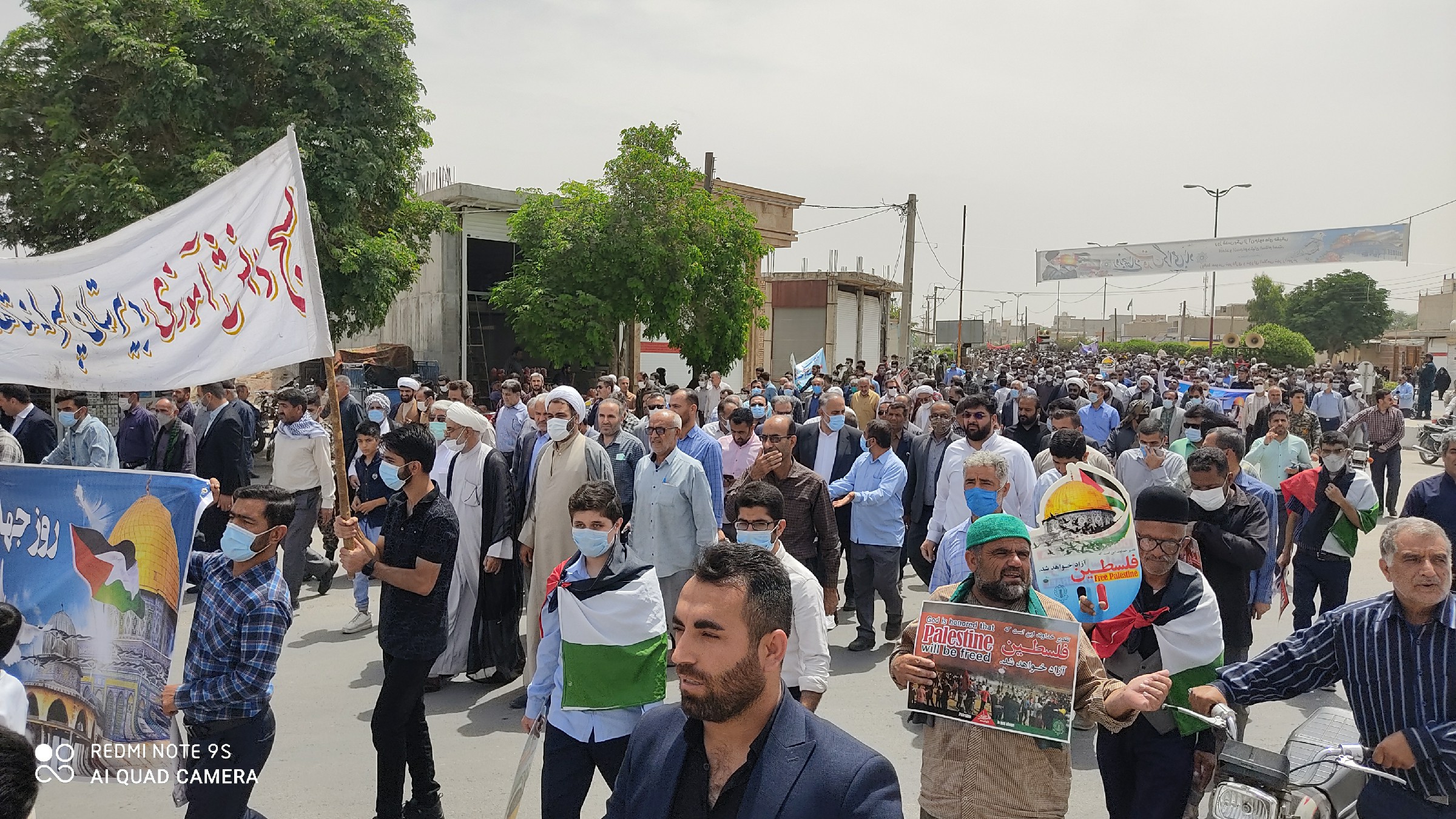 گزارش تصویری از حضور حماسی و بی‌نظیر مردم روزه‌دار همیشه در صحنه رامهرمز باحضور حاج ابراهیم متینیان در راهپیمایی روز قدس 1401